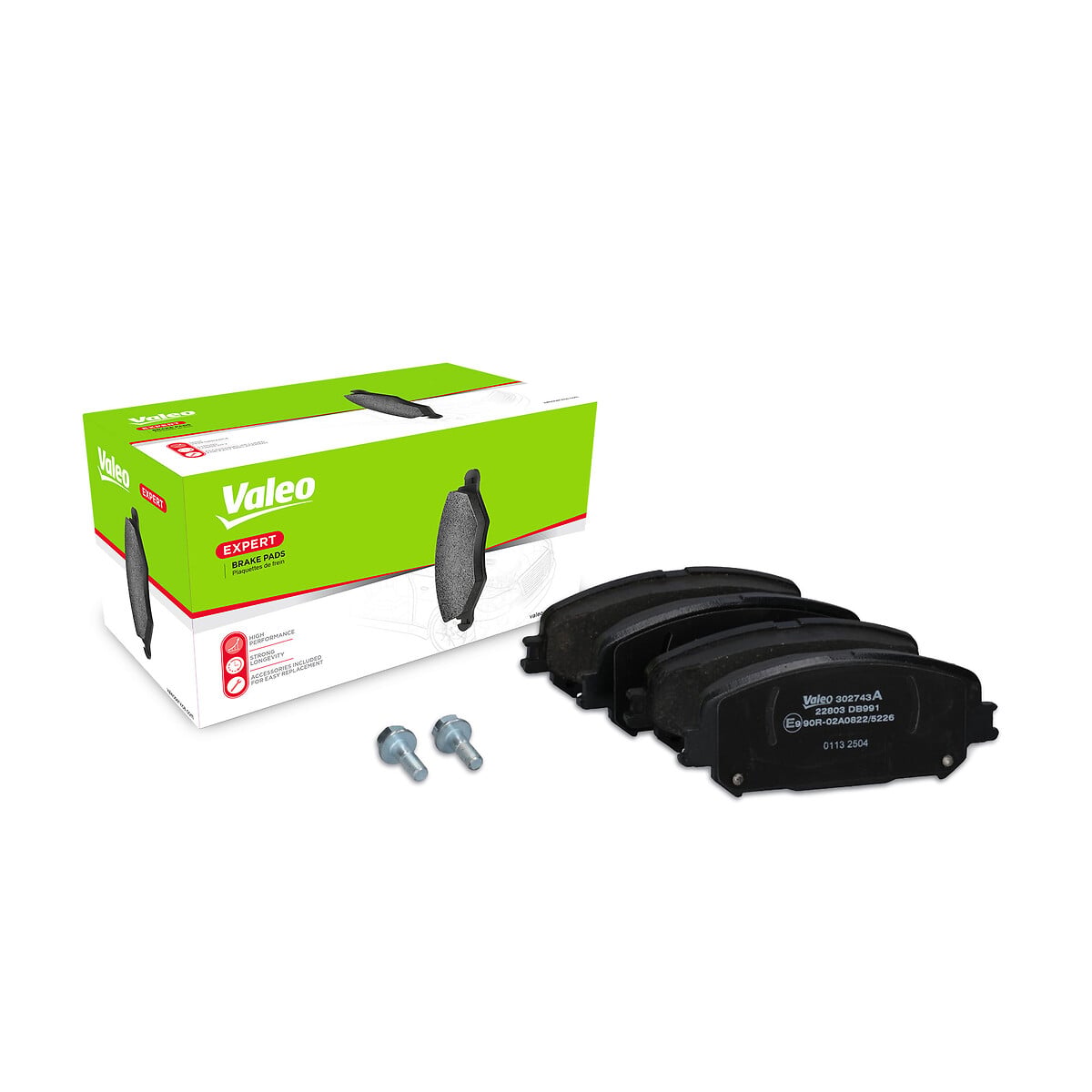 Jeu de 4 plaquettes de frein VALEO ref. 302743A